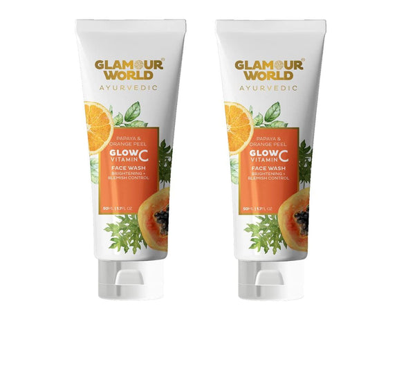 Glamour World Ayurvedic Glow Vitamin C Face Wash - 50 ml(Pack of 2)