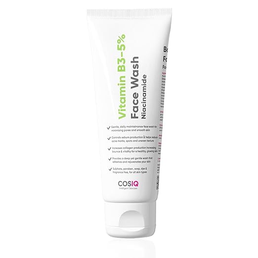 Cos-IQ Vitamin B3-5% Niacinamide Face Wash for Smooth and Even Skin - 100 ml