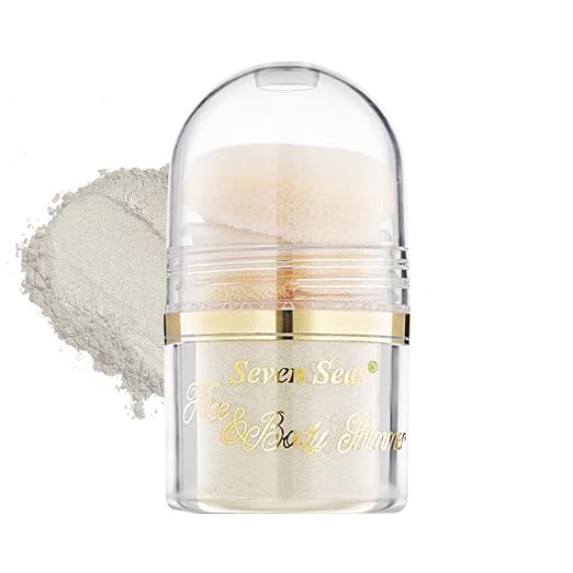 Seven Seas Body & Face Shimmer Highlighter Powder White Gold - 8 gms