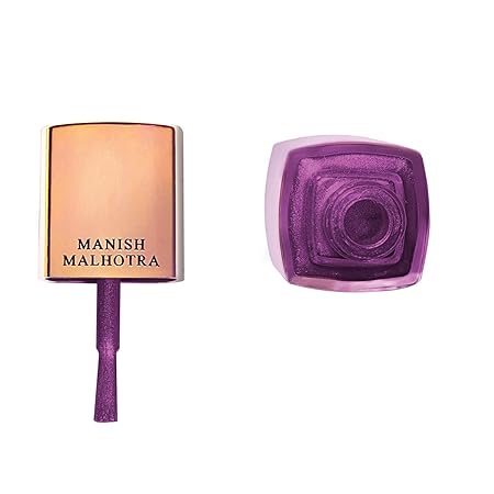 MyGlamm Manish Malhotra Beauty Gel Finish Nail Lacquer Velvet Stardust (Purple) - 12 ml