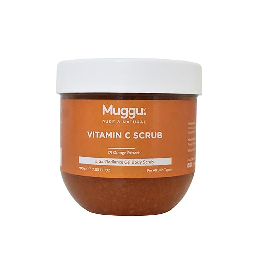 Muggu Skincare Vitamin C Scrub for Men & Women - 200 gms