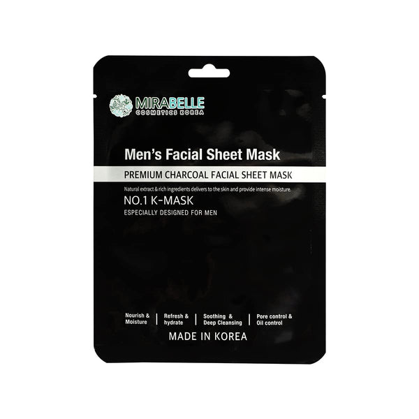 Mirabelle cosmetics Men's Korean Face Sheet Mask - 25 ml