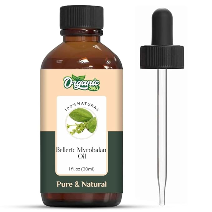 Organic Zing Belleric Myrobalan (Terminalia Bellirica) Oil | Essential Oil for Skincare & Hair Care - 30 Ml