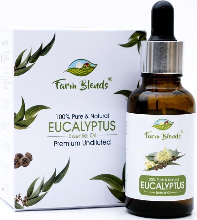 Farm Blends Eucalyptus Essential Oil Undiluted Pure Steam - 30 ml