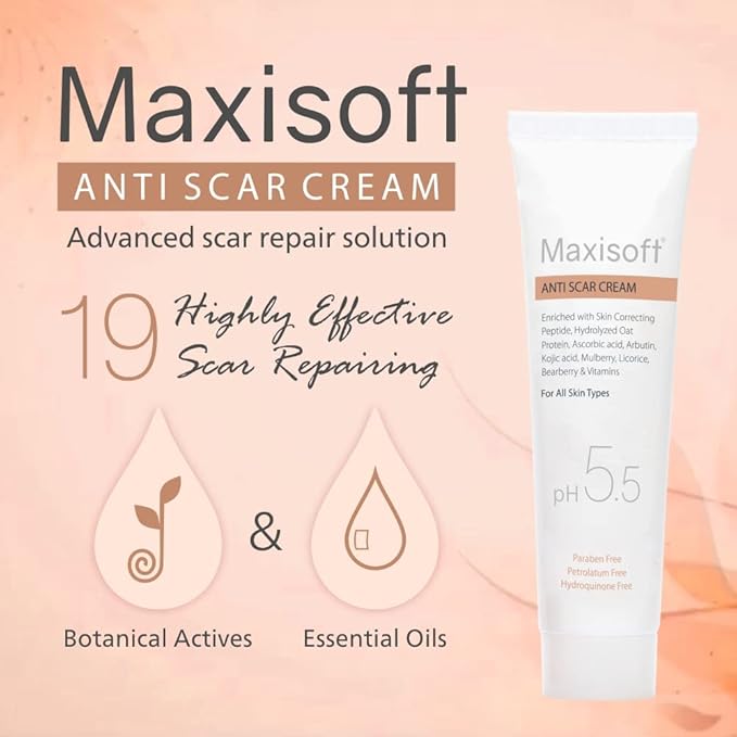 Maxisoft Anti Scar Cream | pH Balanced - 25 Gms