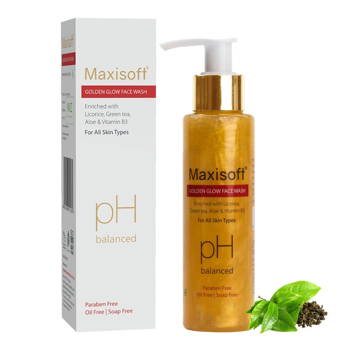 Maxisoft Golden Glow Face Wash | Nourishes & Brightens Skin - 100 Ml