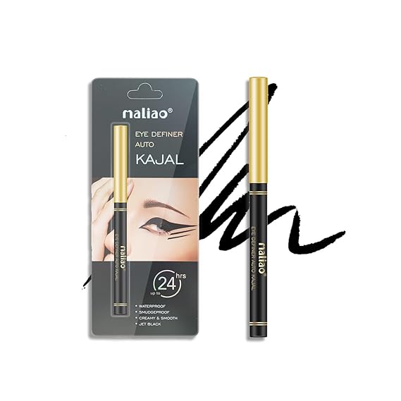 Maliao Eye Definer Auto Kajal Waterproof Jet Black - 0.35 gms