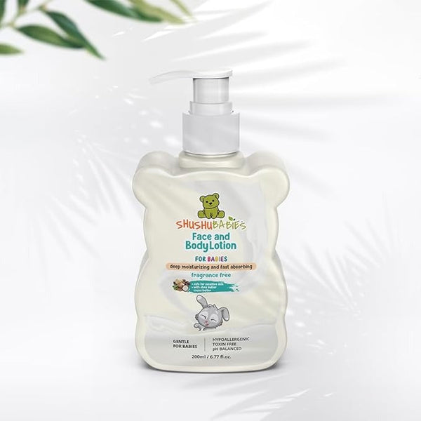 ShuShu Babies Fragrance Free Baby Face and Body Lotion - 200 ml