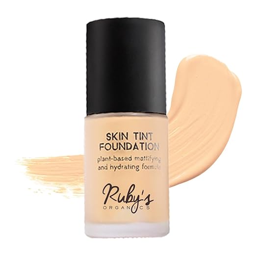 Ruby's Organics Liquid Foundation Light Medium Skin Tone Shade LM 01.5 - 30 ml