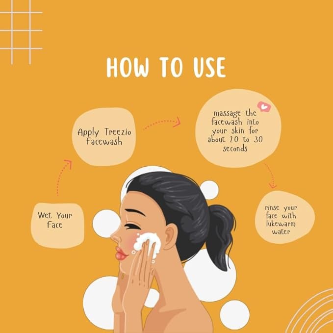 Treezio Vitamin C & Turmeric Face Wash - 100 ml