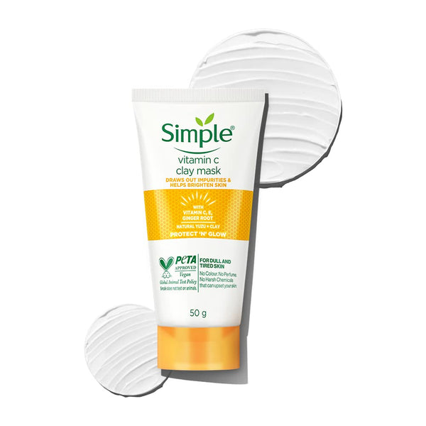 Simple Protect N Glow Vitamin C Brighten Clay Mask - 50 gms