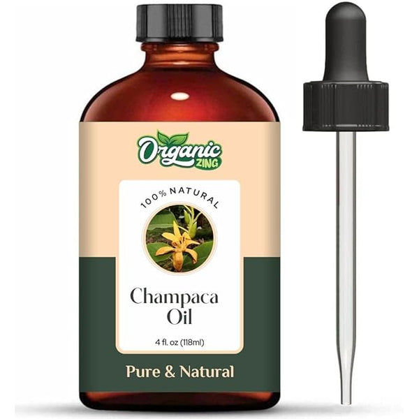 Organic Zing Champaca (Magnolia Champaca) Oil | Essential Oil for Skincare, Hair Care, Aroma & Diffuser - 118 Ml