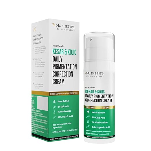 Dr. Sheth's Kesar& Kojic Acid Daily Pigmentation Correction Face Cream - 30 gms