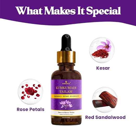 Pokonut Nurture with love 24k Kumkumadi Tailam Face Oil - 30 ml