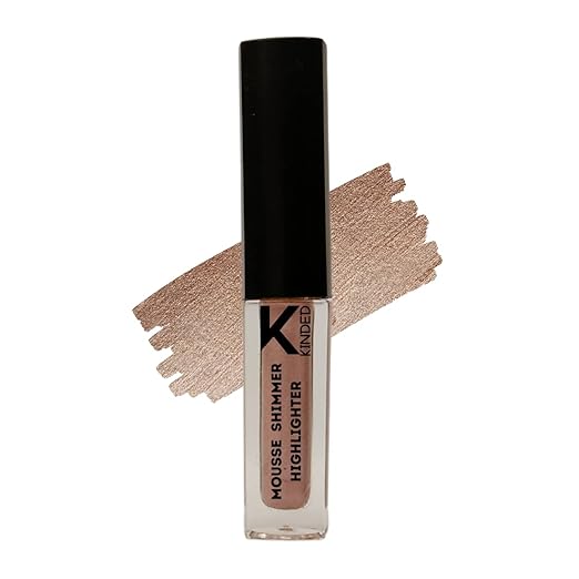 Kinded Mousse Shimmer Highlighter Illuminator Liquid Colour Rose Gold - 3 ml