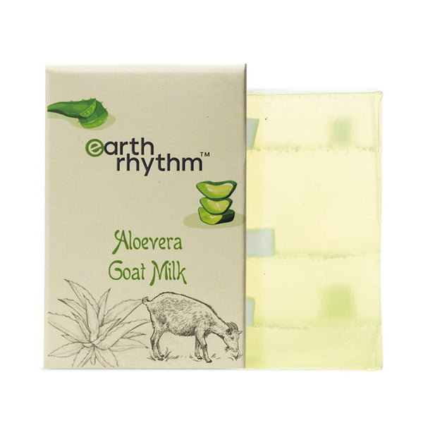 Earth Rhythm Aloe Vera Gel & Goat Milk Body Soap - 100 gms