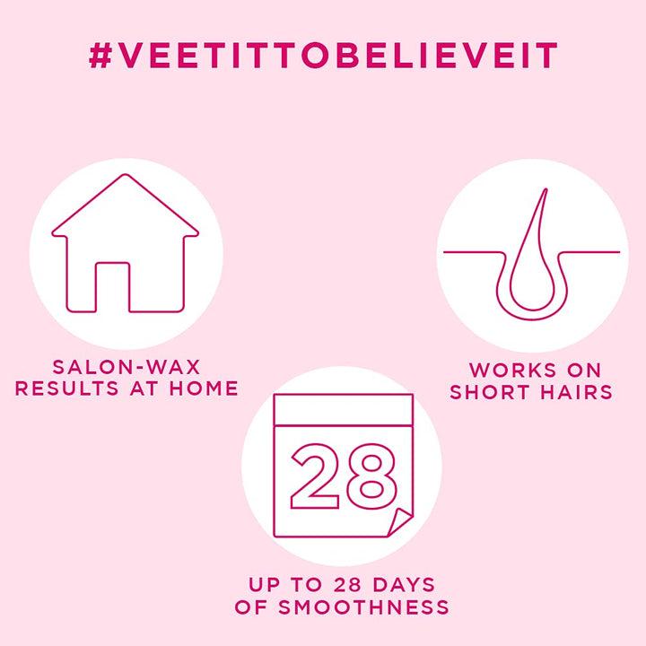 Veet Half Body Waxing With Easy-Gelwax Technology for Dry Skin - 8 Strips