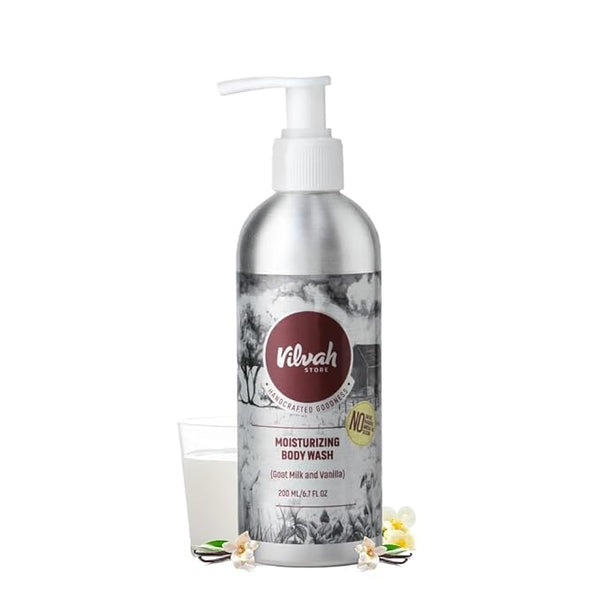 Vilvah Store Moisturising Body Wash (Goatmilk & Vanilla) - 200ml