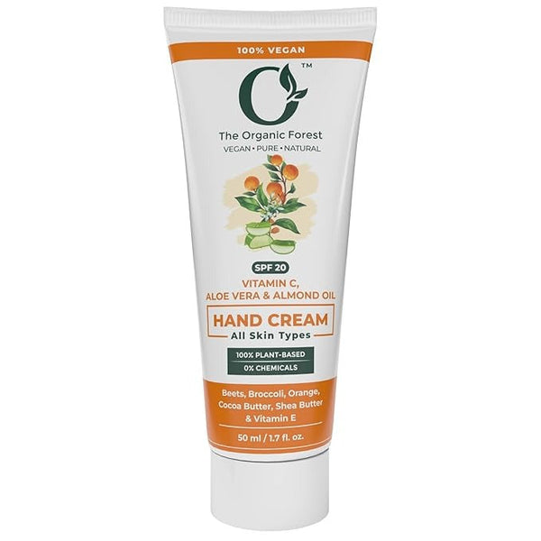 The Organic Forest Plant Based Vitamin C Hand Cream with Sun Protection SPF - 50 ml
