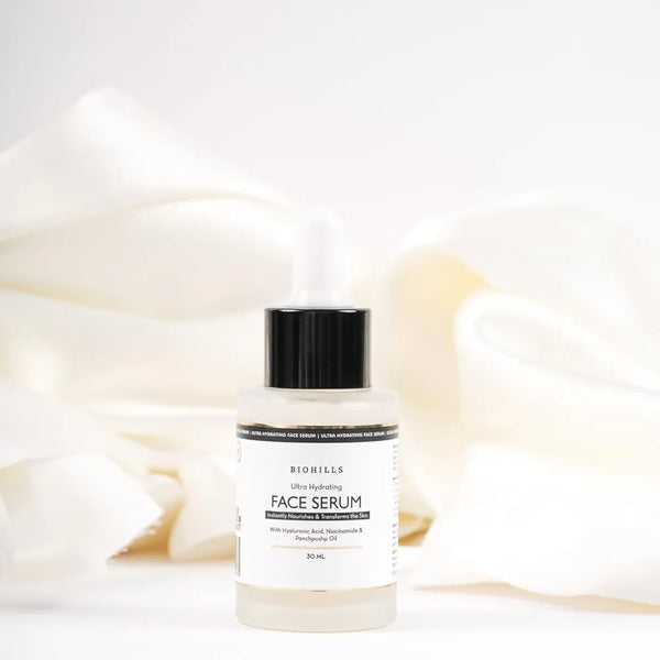 Biohills Ultra Hydrating Face Serum | 30ml | Hyaluronic Acid, Niacinamide & Kewra for Deep Moisture & Skin Barrier Repair | Rose & Jasmine for Soothing & Radiance