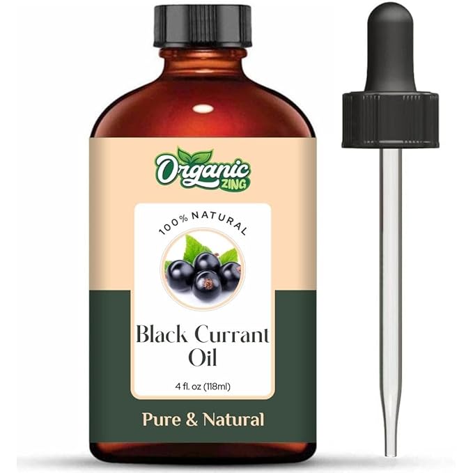 Organic Zing Black Currant (Ribes Nigrum) Oil | Essential Oil for Skincare, Hair Care & Massage - 118 Ml