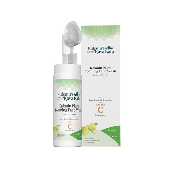 Kulsum's Kaya Kalp Herbals Kakadu Plum Foaming Face Wash For Deep Cleansing & Brightening - 150 ml