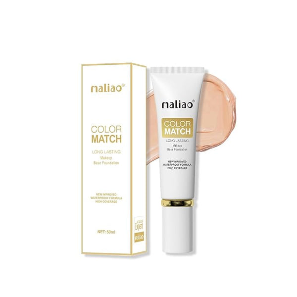 Maliao Color Match Long Lasting Makeup Base Foundation (Natural Nude) - 50 ml