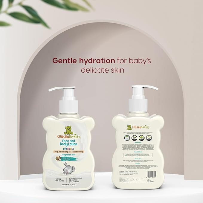 ShuShu Babies Fragrance Free Baby Face and Body Lotion - 200 ml