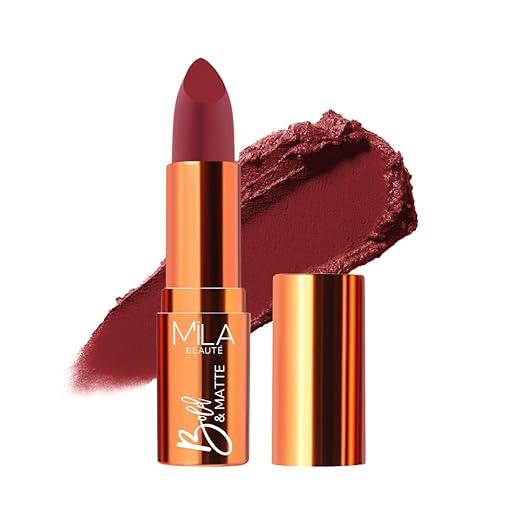 Mila Beaute Bold & Matte Long Lasting Lipstick Bold Bordeaux - 4.2 gms