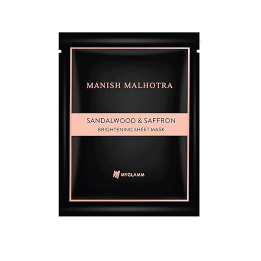 MyGlamm Manish Malhotra Beauty Saffron & Sandalwood Brightening Sheet Mask - 28 gms