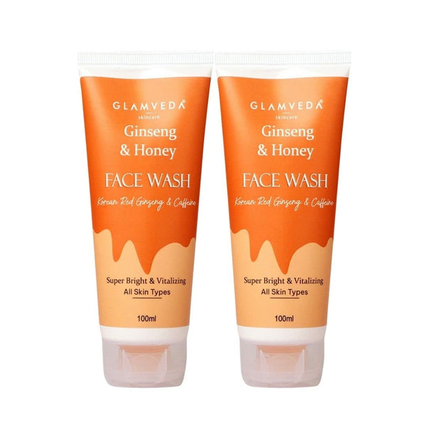 Glamveda Korean Ginseng & Honey Vitalizing Face Wash - 100 ml (Pack of 2)