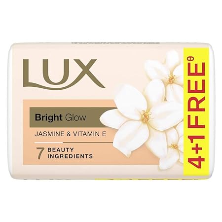 Lux Bright Glow Jasmine & Vitamin E Soap - 100 gms (Pack of 4)