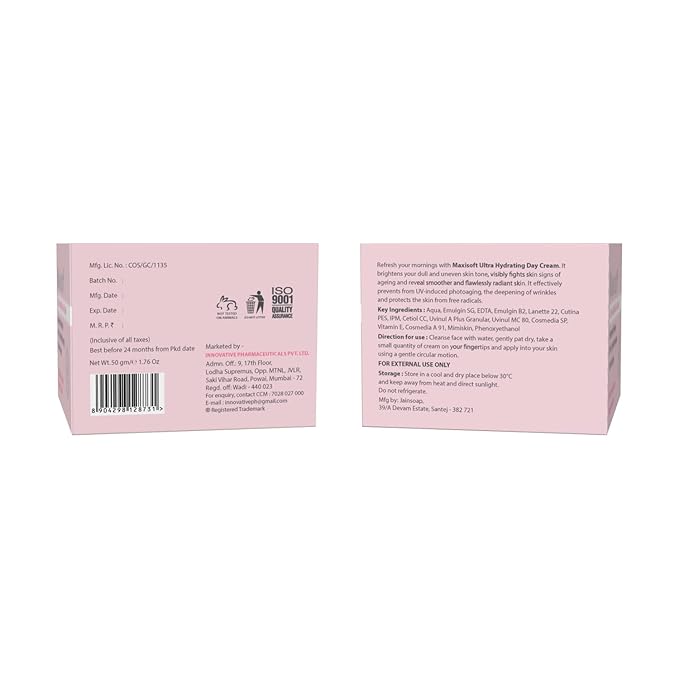 Maxisoft Ultra Hydrating Day Cream | All-day Moisture & Radiance - 50 Gms