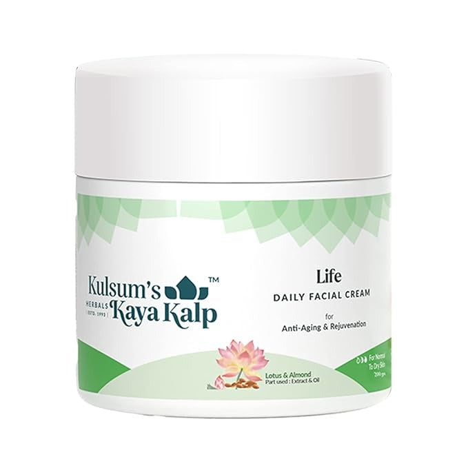 Kulsum's Kaya Kalp Herbals Life Daily Facial Cream For Anti-Ageing & Rejuvenation - 200 gms