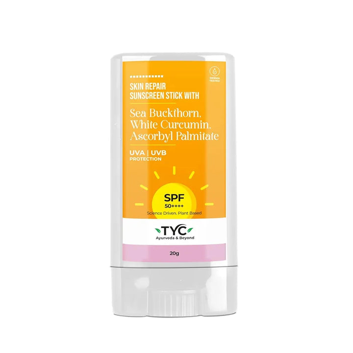 TYC - TRUST YOUR CHOICE Skin Repair Invisible Sunscreen Stick With Spf 50++++ For Oily, Dry, And Combination Skin For Men And Women Uv A/Uvb Protection, Non-Sticky Ayurvedic And Natural 