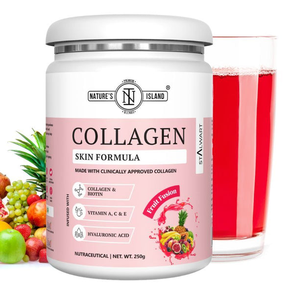 Nature's Island Collagen Skin Formula For Glow & Hair - Fruit Fusion - 250 gms