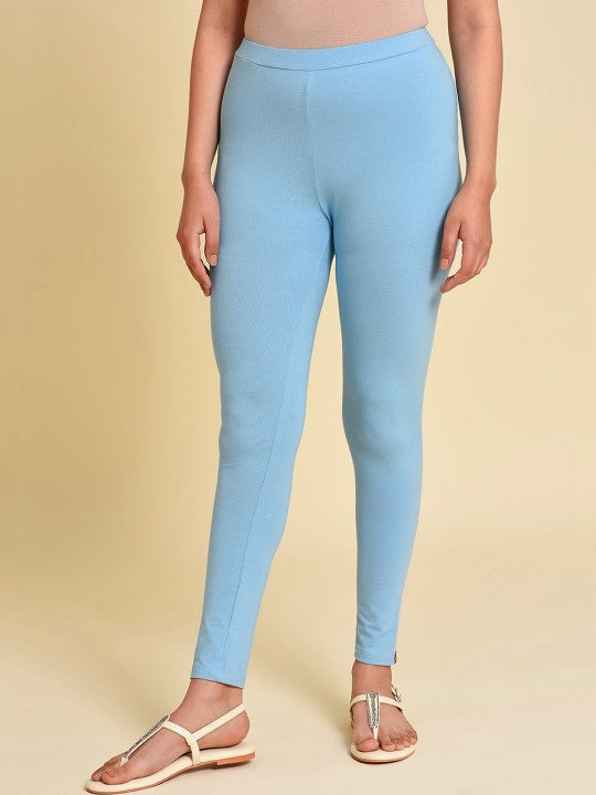 W Women Ankle-Length Leggings - Blue