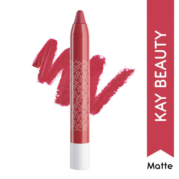 Kay Beauty Matteinee Matte Lip Crayon Lipstick Rom Com - 1.8 gms