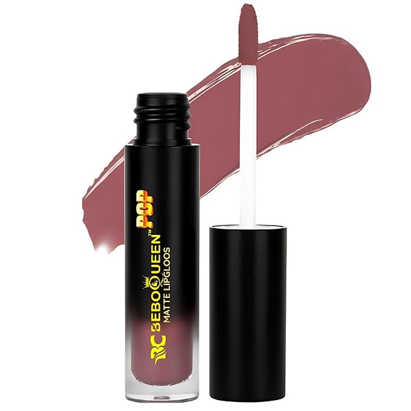 Bebo Queen Womens Matte Lip Gloss Lipstick Nude Peach - 50 gms