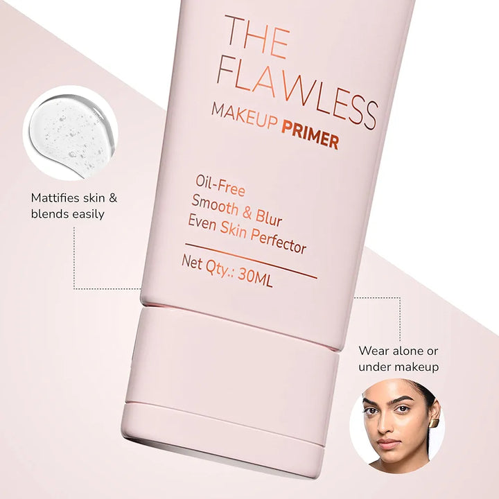 Mila Beauté Flawless Makeup Primer I Non Sticky, Blurs Pores & Oil Free I Hydrating & Matt Finish I Vitamin E & A with Satin Smooth Finish