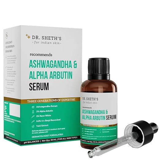 Dr. Sheth's Ashwagandha & Alpha Arbutin Face Serum - 30 ml