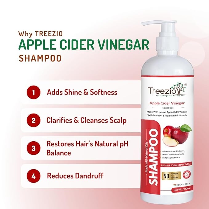 Treezio - Apple Cider Vinegar Shampoo - 500 ml