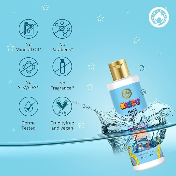 Mom & World Kidsy Hair Nourishing Oil With Comb Applicator for Kids - 150 gms