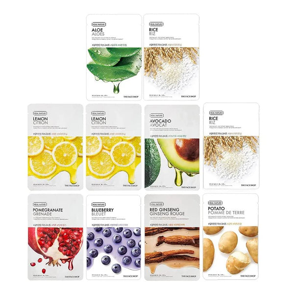 The Face Shop Combination Skin Mask Sheet Combo - Pack of 10