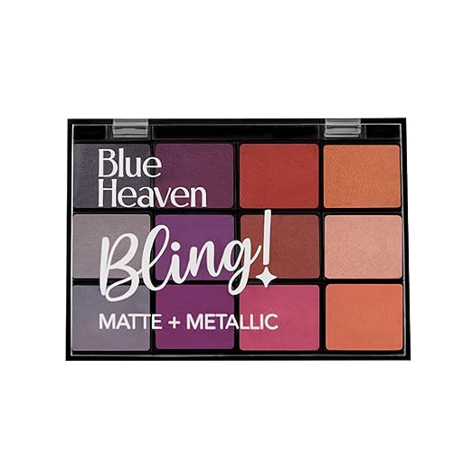 Blue Heaven 12-In-1 Metallic Finish Bling Eyeshadow Cocktail Fever -  22 Gms