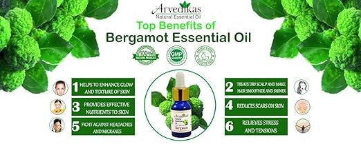 Arvedikas Bergamot Oil Natural Pure Undiluted Uncut Essential Oil - 10 ml