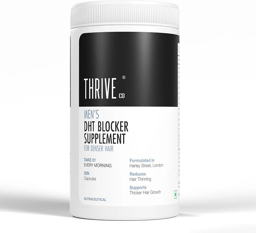 ThriveCo DHT Blocker with Biotin Tablets for Hair Growth - 30 Capsules ...