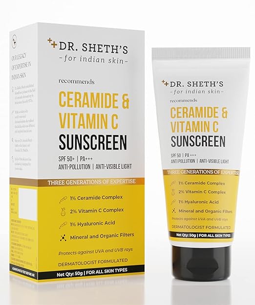 Dr. Sheth's Ceramide & Vitamin C Sunscreen SPF 50+ PA+++