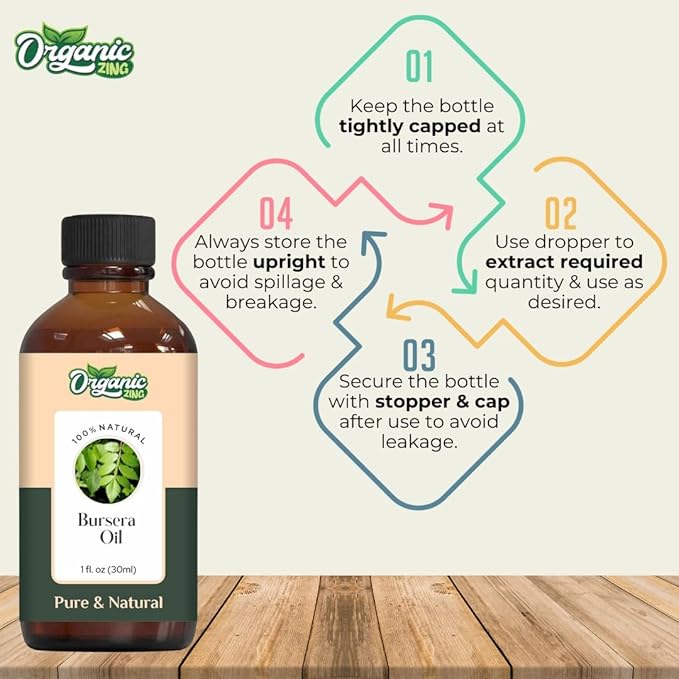 Organic Zing Bursera (Bursera Glabrifolia) Oil | Essential Oil for Skin Care, Aroma & Diffuser - 30 Ml