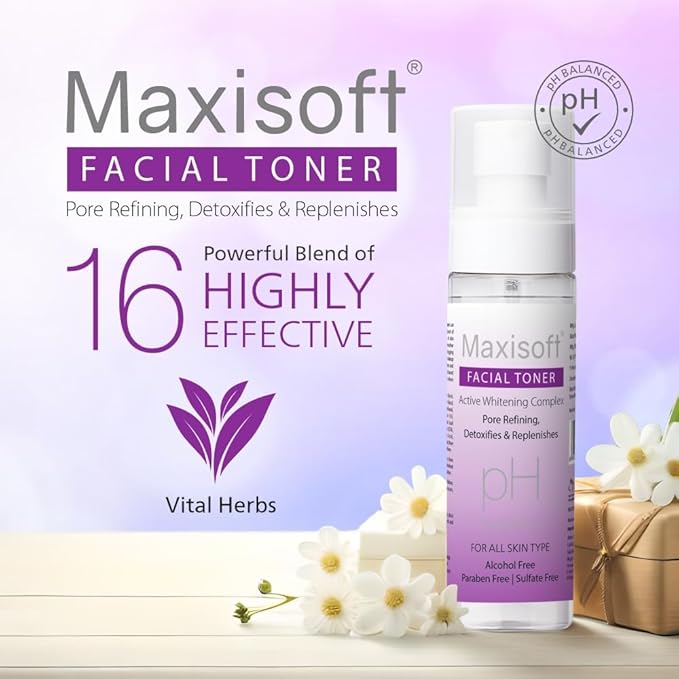 Maxisoft Facial Toner | Alcohol-Free pH Balancer - 100 Ml